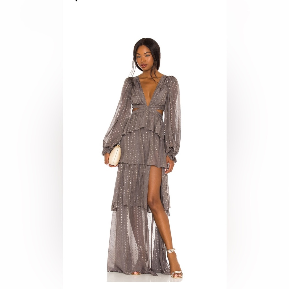 For Love &Lemons ruffle gown